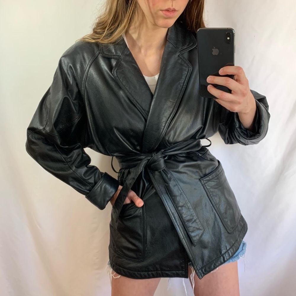 Wilson’s Leather Women's Oversized Black Coat size M